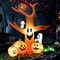 8 Halloween Inflatable Blow Up Dead Tree W/Led Lights Holiday Decor